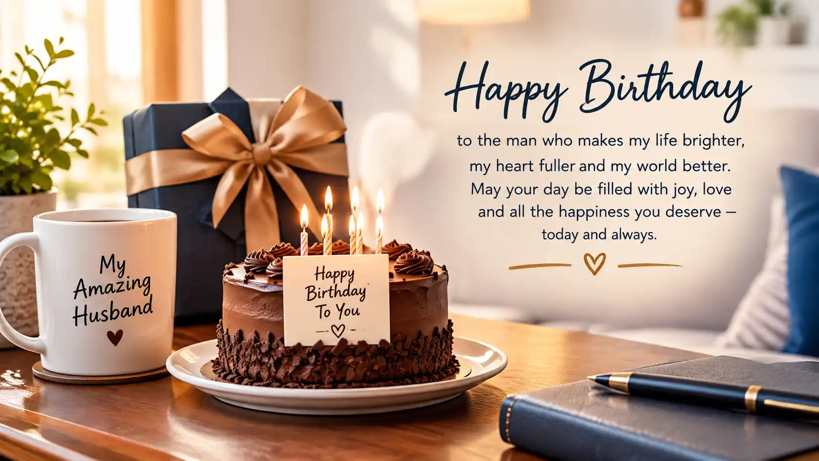 Long birthday wishes for husband in English