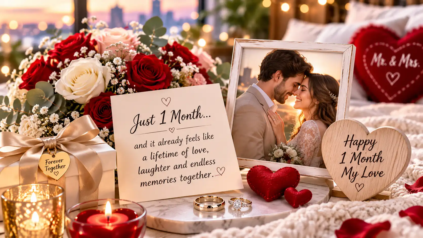 One month wedding anniversary Wishes for couple