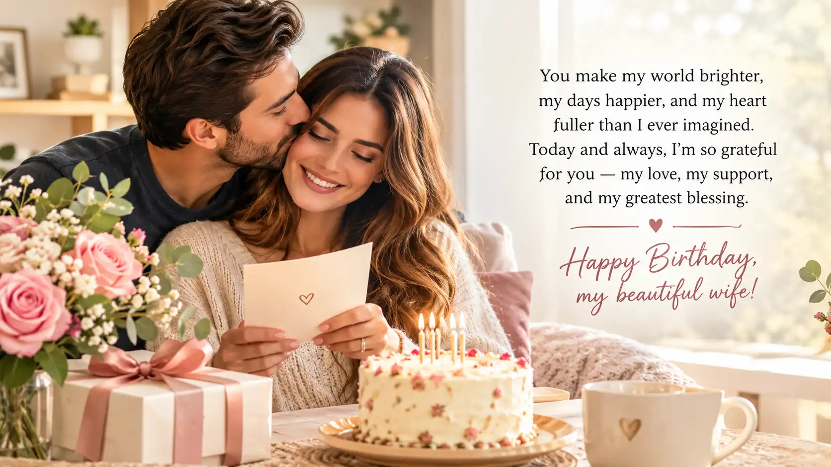 Short birthday wishes for wife with love