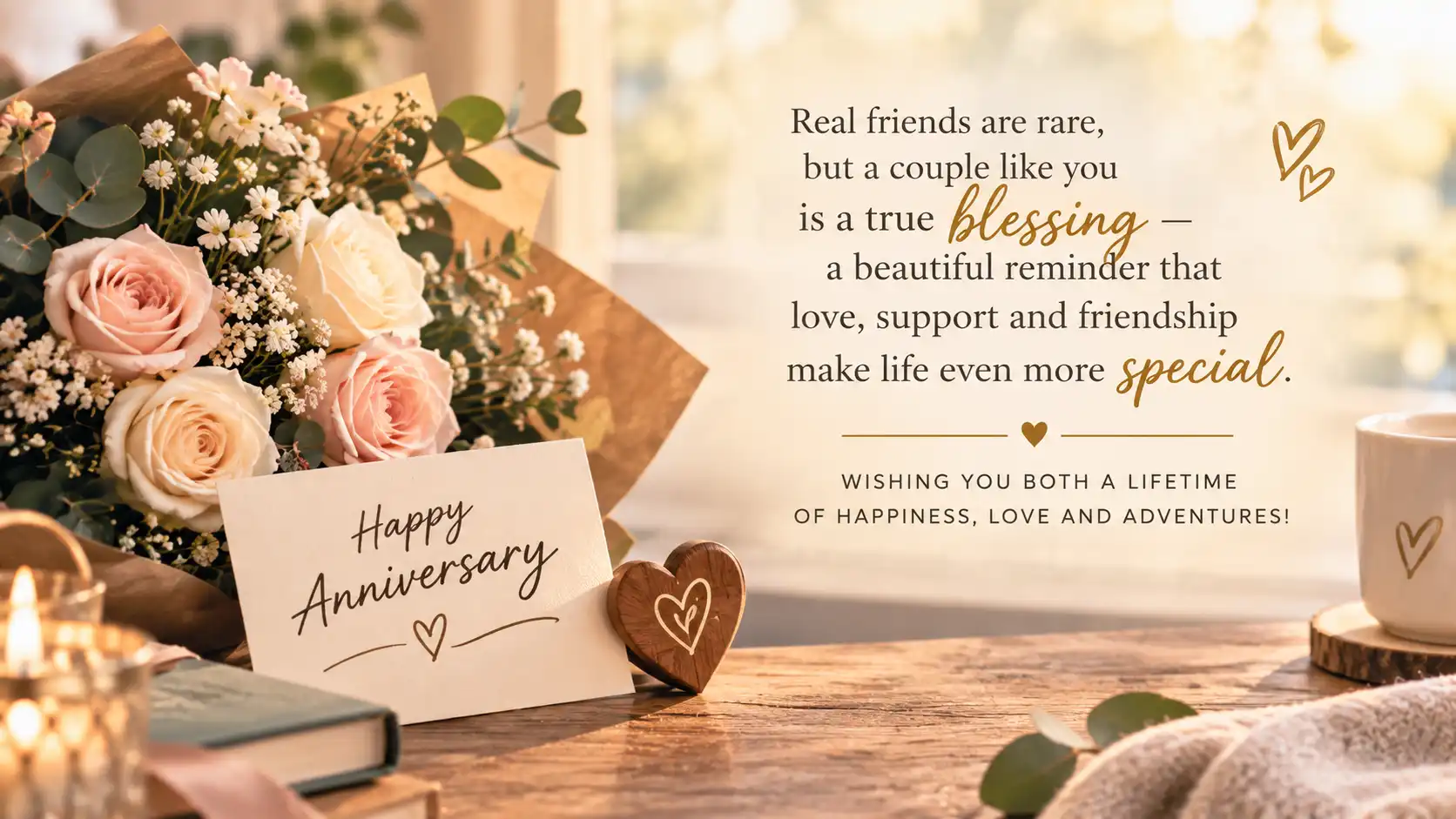 Wedding anniversary wishes for best friend