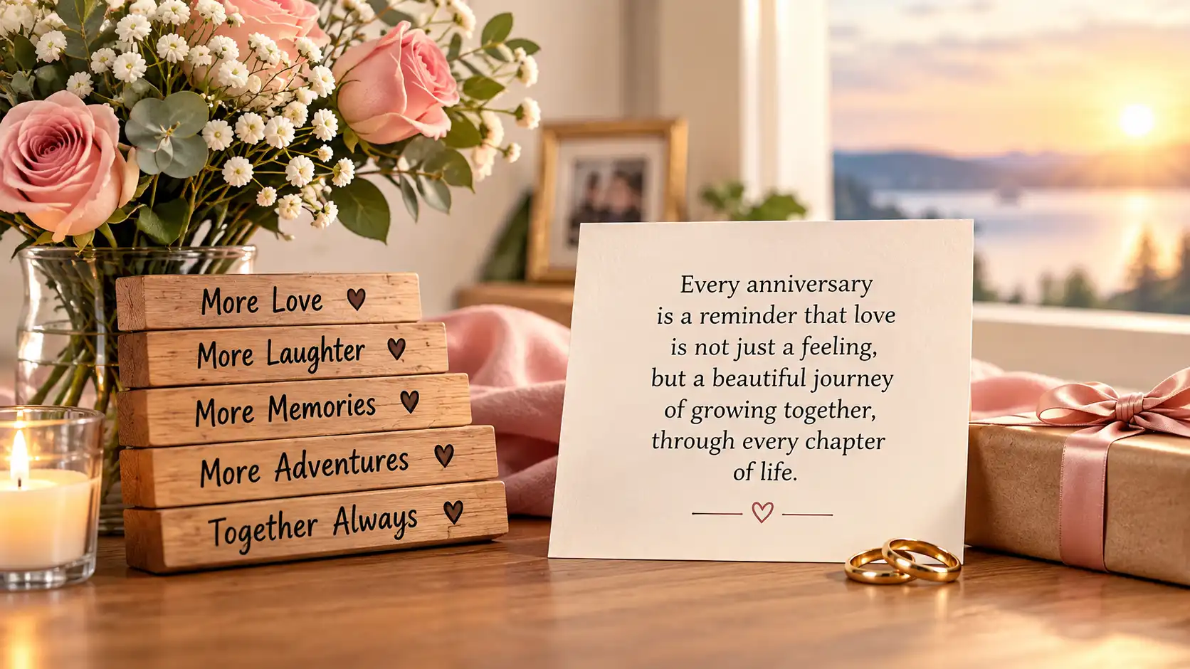 Wedding anniversary wishes for couple in english text