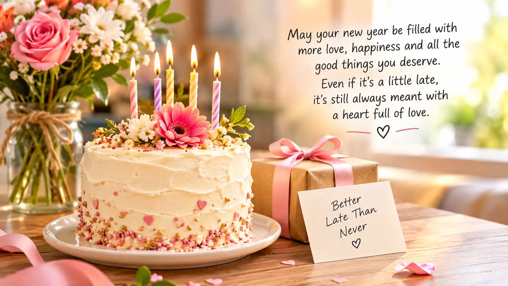 Wishing you a belated happy birthday